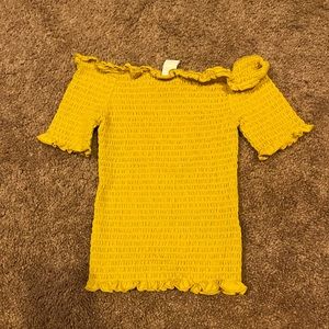 Off the shoulder cropped top